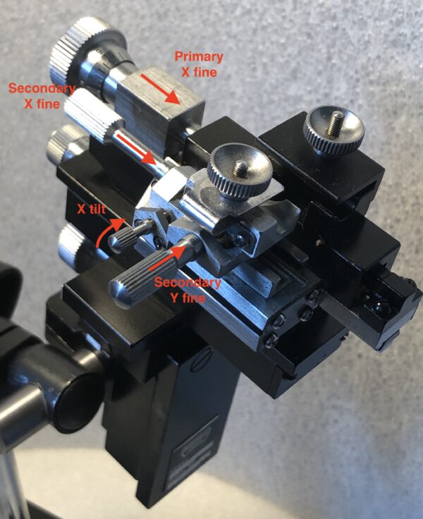 NARISHIGE MD-4 dual tool holder/alignment MICROMANIPULATOR with magnetic stand - Image 3